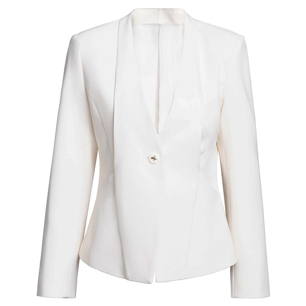 Zhili Women's Slim Black Suit Jacket - Elegant, Classy Spring 2025 Fashion