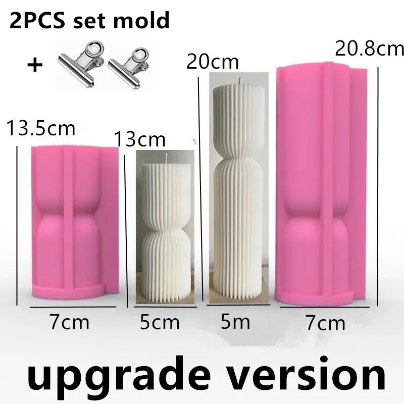Geometric shape candle silicone mold stripe cylinder candle silicone mould home decoration knot candle soap Acrylic PC mold