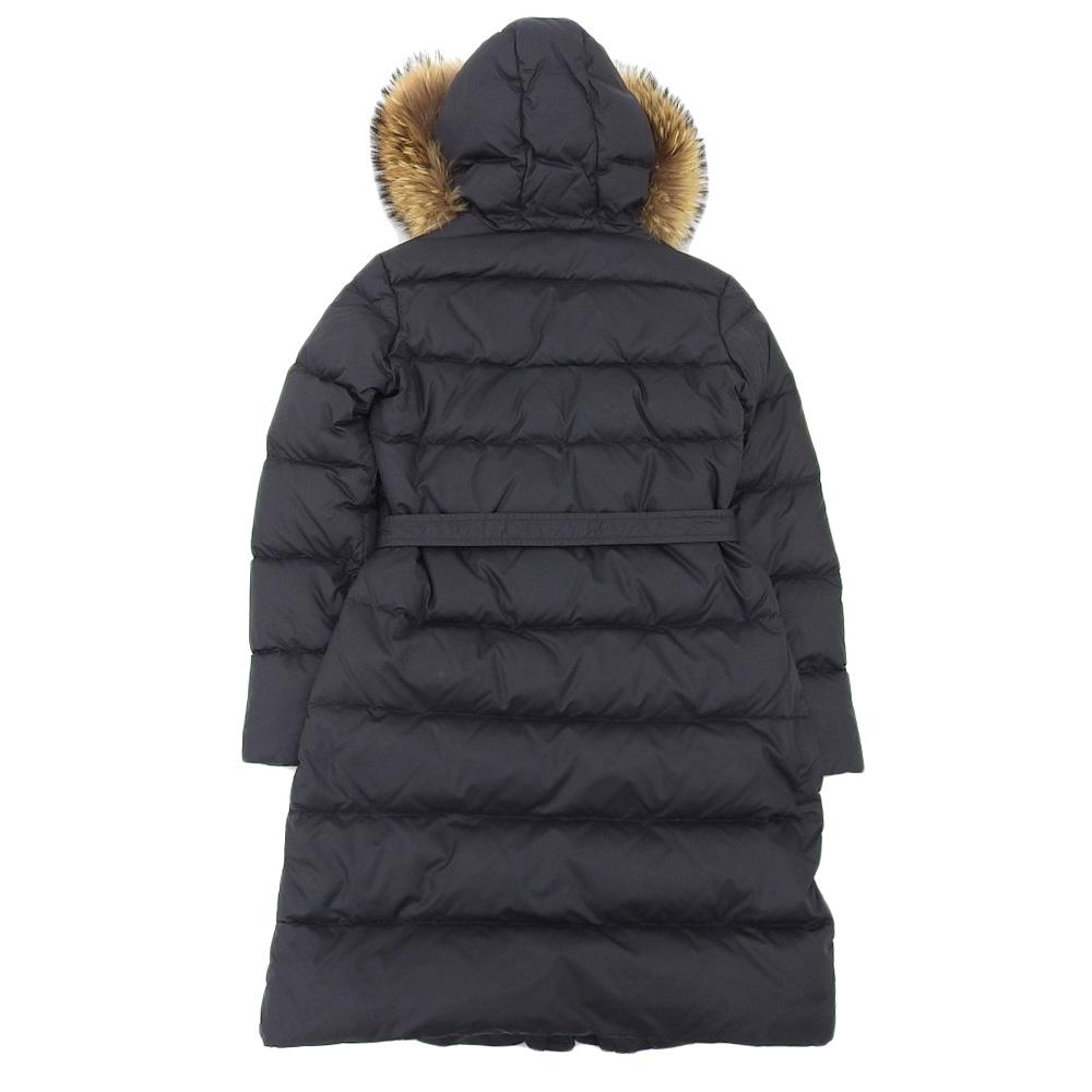 MONCLER MONCLER MESSINA fur hood down coat for women, black, 0 coat 0 blackUsed
