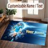 Custom Rug Erling Haaland Pattern Print Name Text Soft Non‑Slip Floor Carpet for Home Indoor Decoration