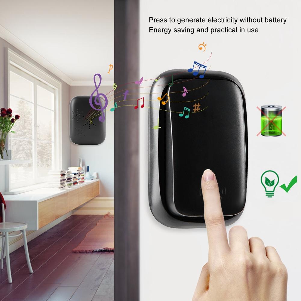 Selbstversorgte IP68 38 Melodien Drahtlose Haus Sicherheit Elektrische Türklingel(Modell B )