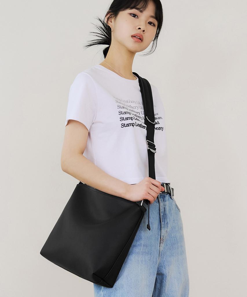 Leathery [Leadry X Ojeon Kyu] Minimal Square Crossbody Bag