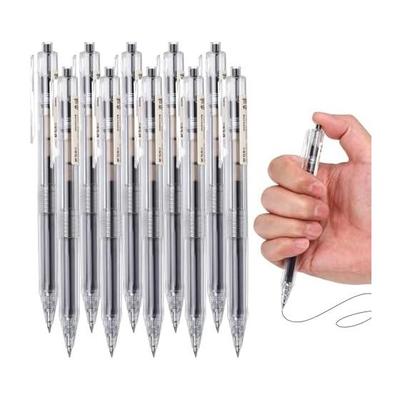 PATIKIL 0.5mm Gel Pens, 10 Pack, Black Gel Ink, Medium Point, Knock Retractable, Smooth Writing, Quick Dry, for Note Taking, Office Supplies,