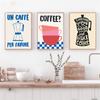 Modern Trendy Retro Vintage Chic Coffee Espresso Wall Art Prints Canvas Painting Poster Picture for Office Kitchen Home Decor