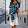 Dámské šaty pro volný čas Letní taneční motýli Šaty s potiskem Pro ženy Šaty s krátkým rukávem do O nadměrná velikost