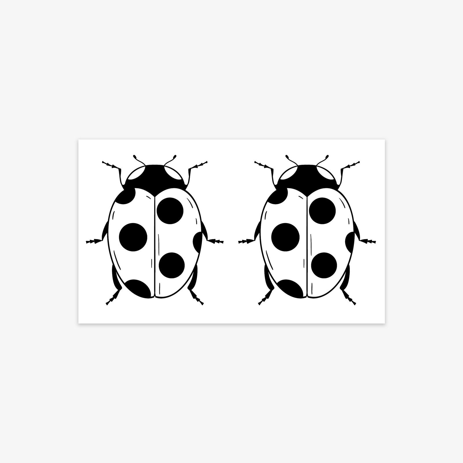 Wind Niche Dark High-End Sense Simple Seven-Star Ladybug Tattoo Sticker 10*6