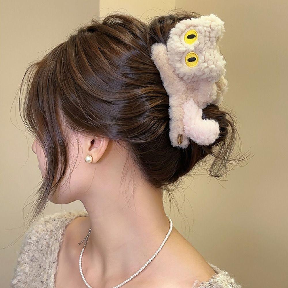 Cute Cat Hair Clip kitten Cute Hairpin Creative Plush Hair Claw Girl