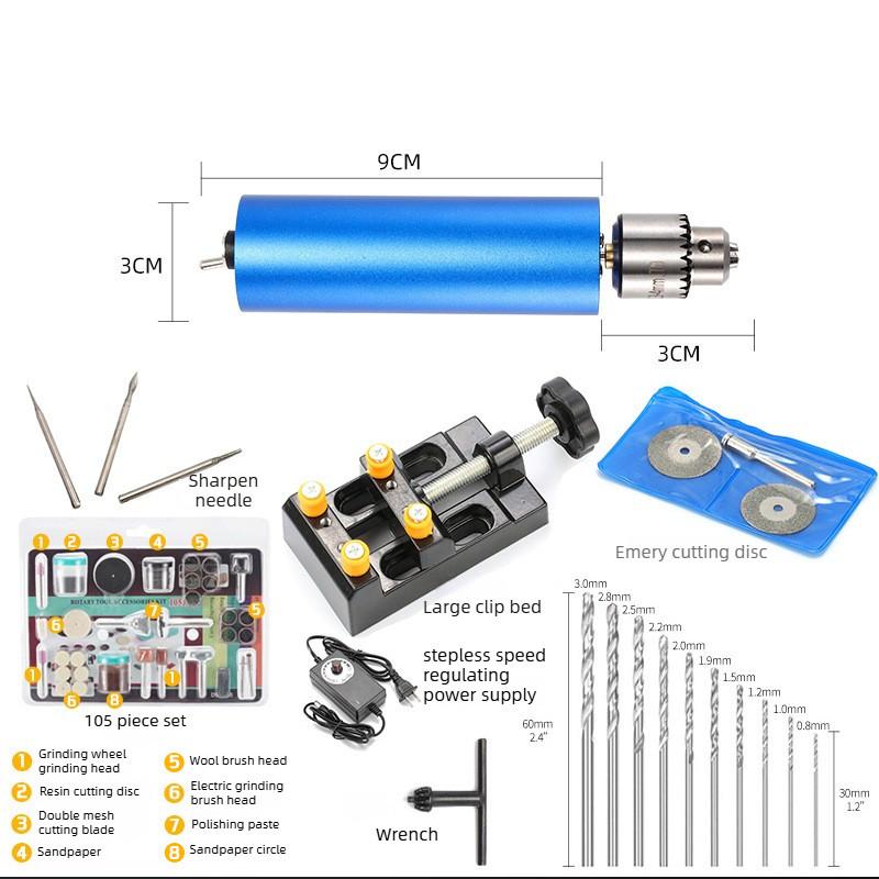 385 Aluminum Electric Grinding Machine Stepless Speed Control Electric Drill Handheld Multi functional Metal Small Drilling Tool