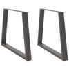 VidaXL Dining Table Legs V-Shaped 2 Pieces Anthracite 100 X (72-73,3) Cm Steel 4012582