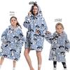 2023 Hooded Oversized Flannel Blanket Clothing for Men & Women – Extended Length for Warmth