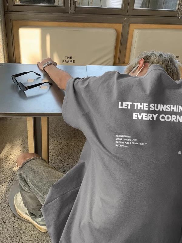 Men s 2025 Retro Loose Fit Heavyweight Short-Sleeve T-Shirt M 1529₽