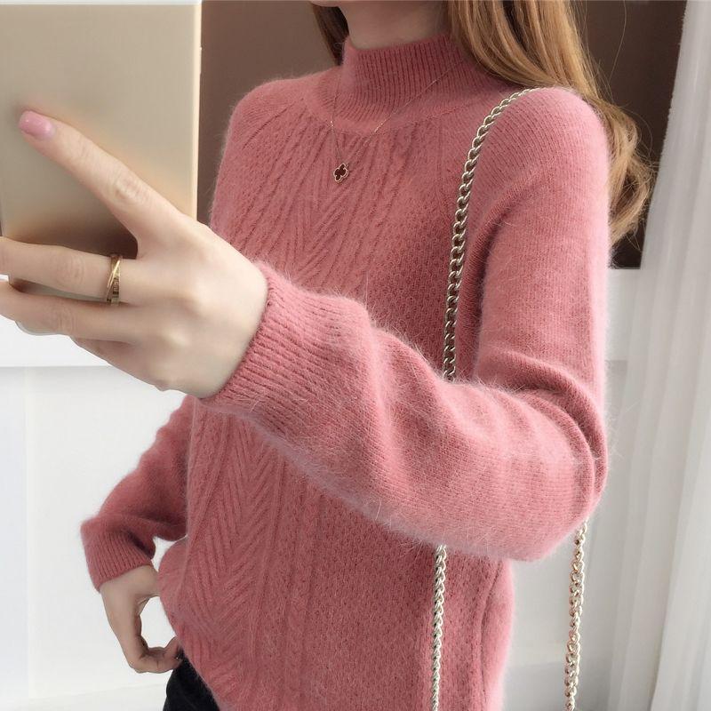 Lente Herfst Winter Truien Dames Truien Mode Casual Warme gebreide kabeltrui Vrouwelijke coltrui