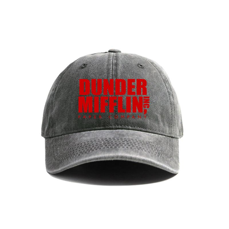 

Dunder Mifflin Baseball Cap Distressed Hats Cap Unisex Retro Outdoor Summer Adjustable Hat MZ-345