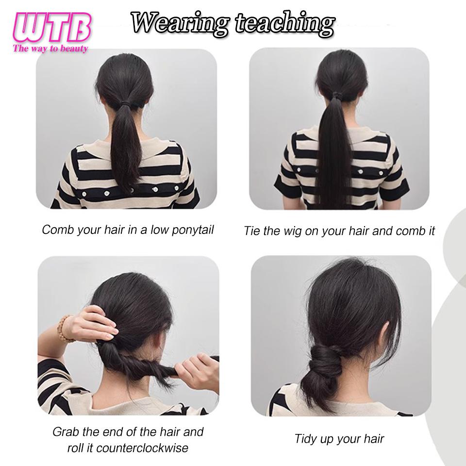 Ønskes kjøpt Syntetisk hår Selvviklende Hårbunt Kulehode Parykk Alt-i-ett Blomsterknopp Hårknute Hårpose Luftig Naturlig Hårvolum