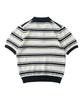 ANALOG MOOD Modern Striped Short Sleeve Knit (Ivory)
