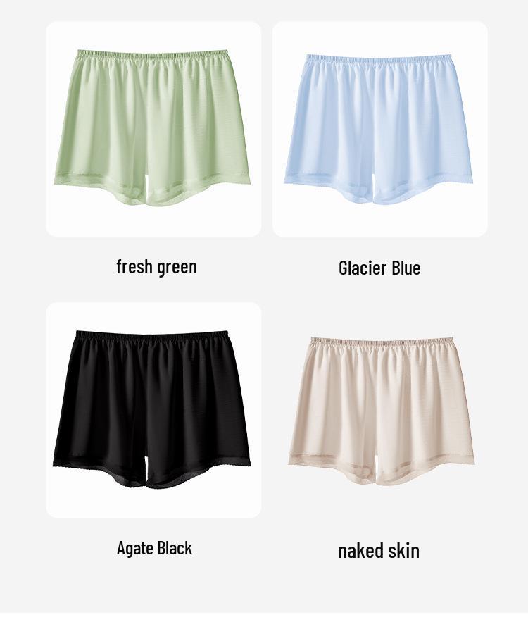 Women's Sheer Ice Silk Safety Shorts - Lightweight, No Roll, Three-Quarter Length, Wear Inside or Outside