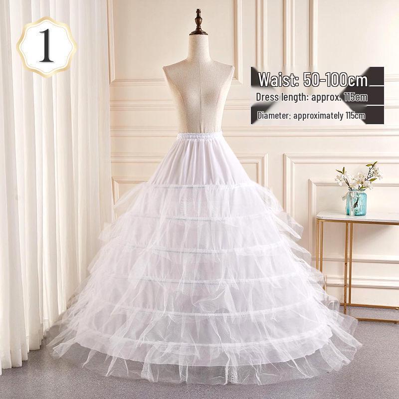 Verstelbare Puffy Bruids Petticoat Onderrok met Visgraat Middenlengte voor Bruiloft of Lolita Jurken.