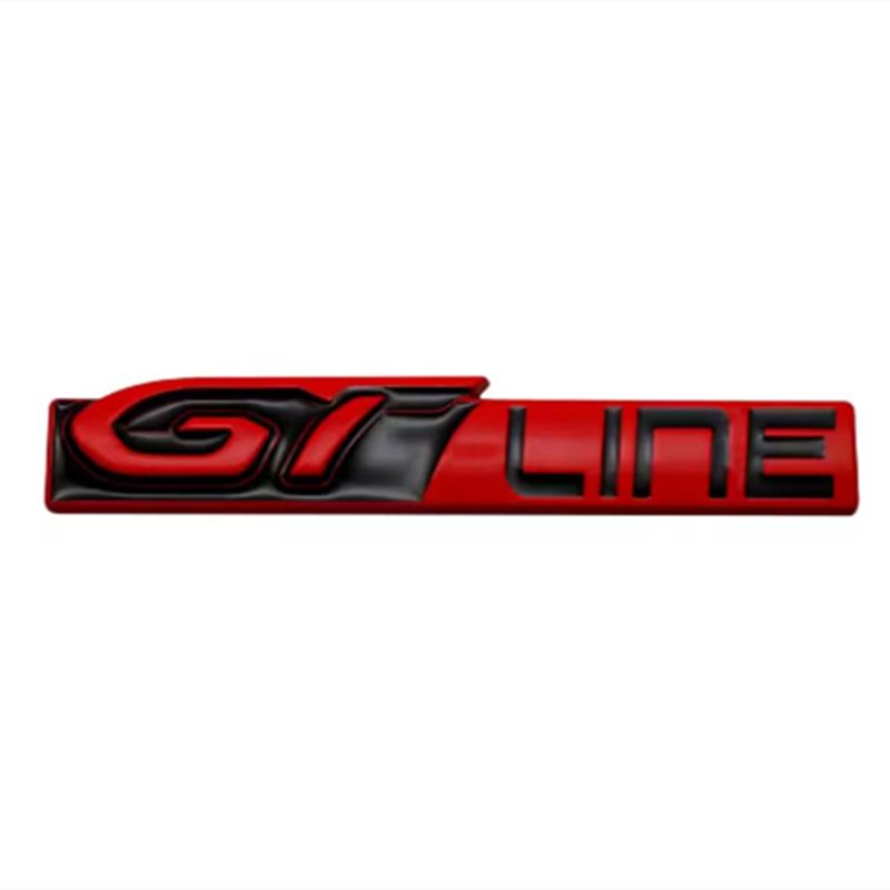 UHHA5 Car Fender Metal Sticker Rear Trunk Badge Emblem For Peugeot GTI GT GTline GT RCZ 406 405 205 3008 206 208 408 508 407 107 307