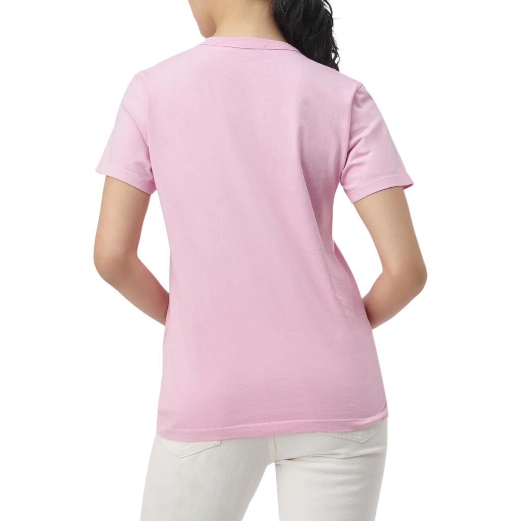 Maison Kitsune Round Neck Pullover Short Sleeve T-Shirt Women Tops Light-Pink KW00107KJ0008-P626