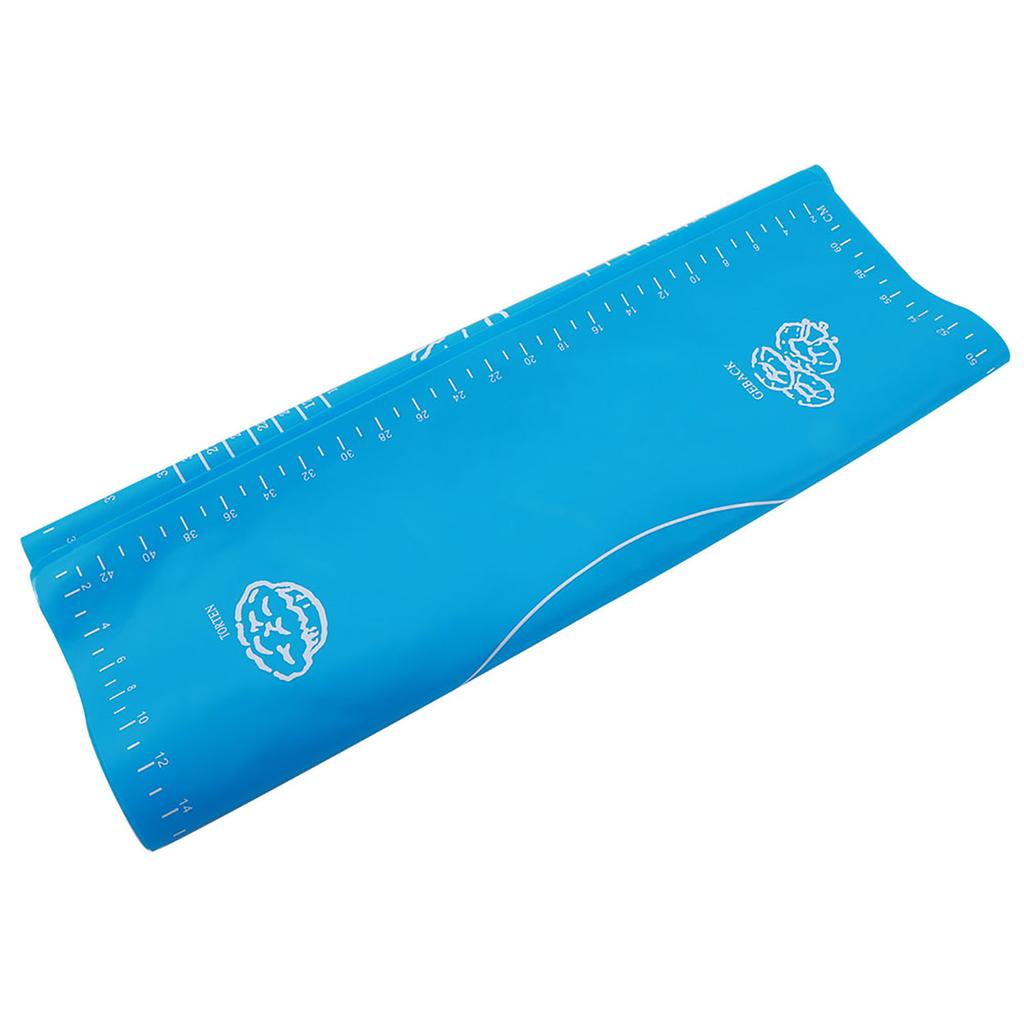 Household Silicone Non-Stick Baking Mat with Scales Rolling Dough Pad Kitchen Baking Tools(Blue