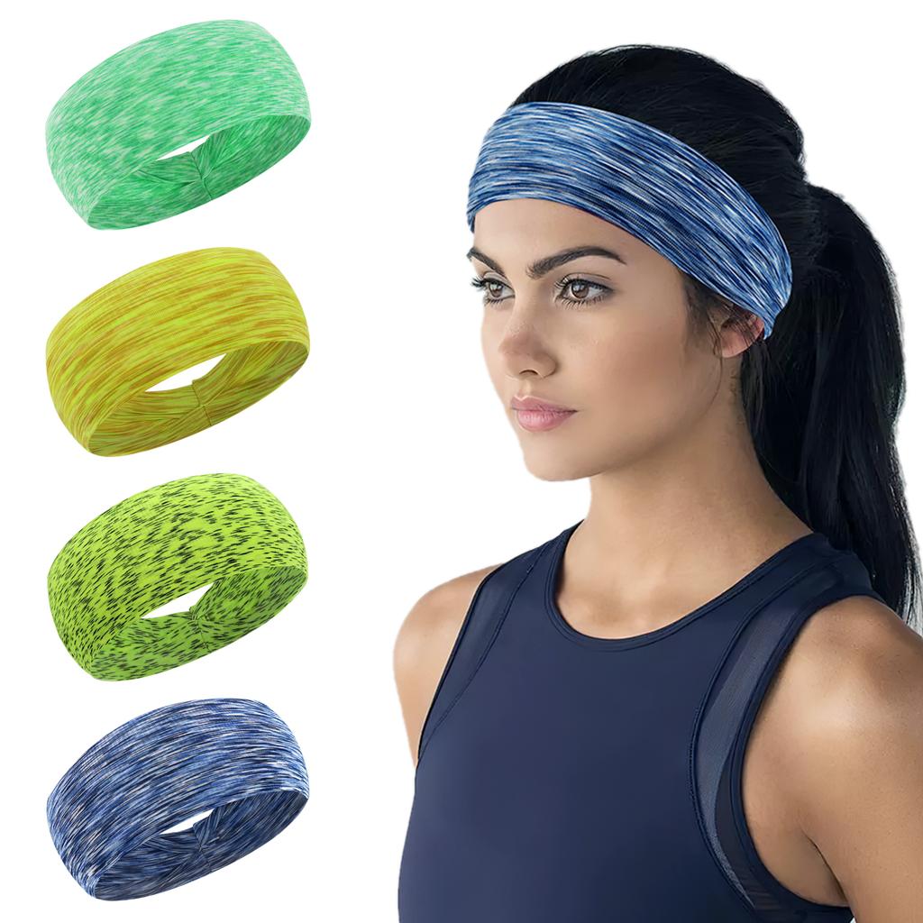 Sweatband for Men Women Elastic Sport Hairbands Head Band Yoga Headbands Headwear Headwrap Sport Workout Hair Accessories