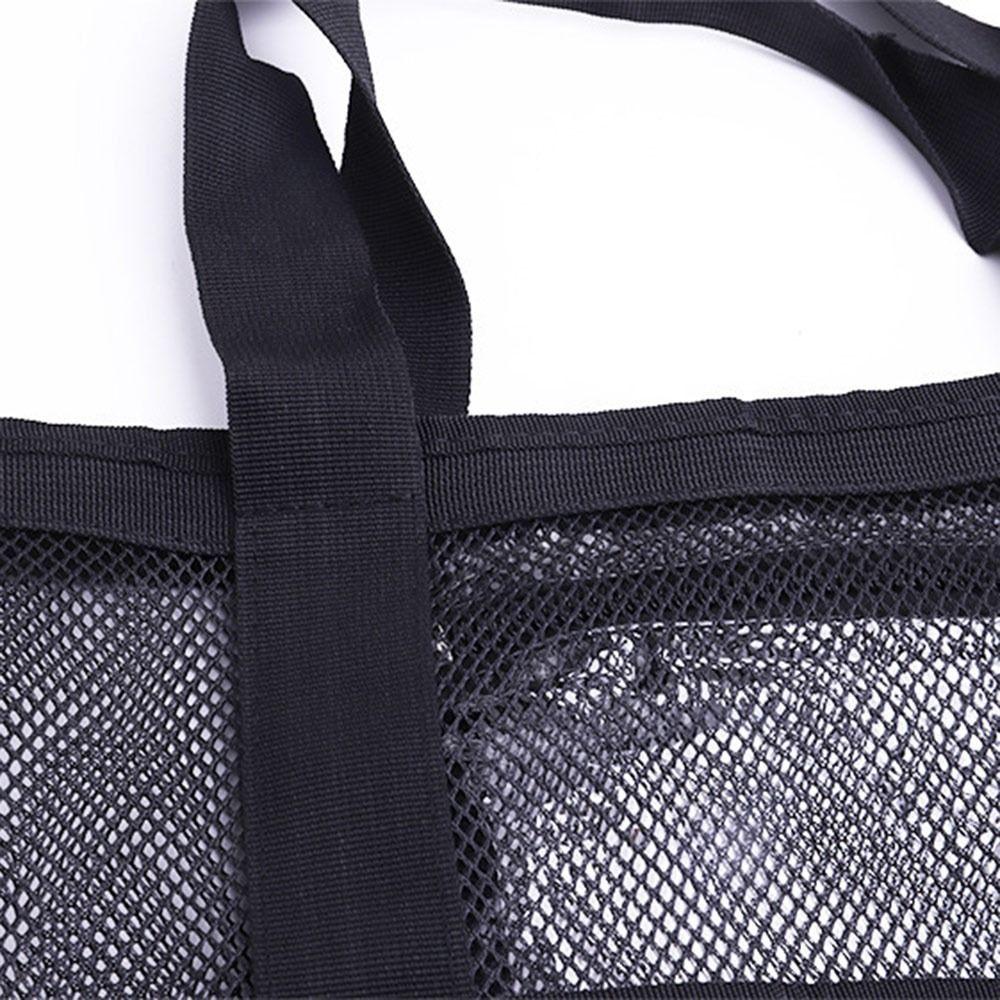 New Mesh Shoulder Bag Large Capacity Hollow Makeup Storage Bag Transparent Multifunctional Handbag Women