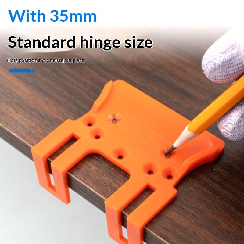 Orange Metal Hinge Mounting Bracket With Strong Magnetic Adsorption And 2.5Mm Door Gap Control For 35Mm Hinges