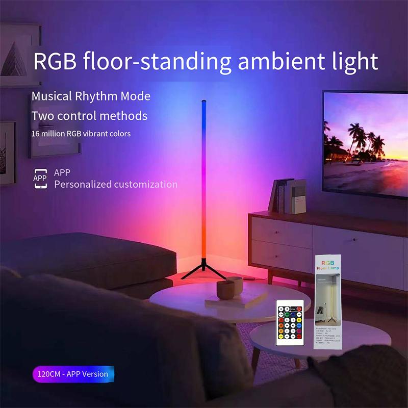 1PC Floor Lamp with RGB Lighting | Remote/APP Control, Colorful Moving Light, Music Synchronization | Suitable for Living Room,