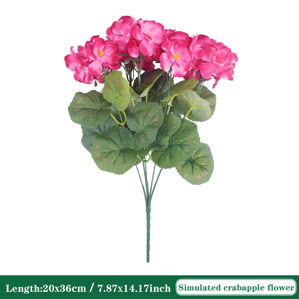 36CM 4/6Pcs Artificial Flowers Silk Begonia Bouquet Realistic Colorful Wedding Home Party Living Room Table Decoration