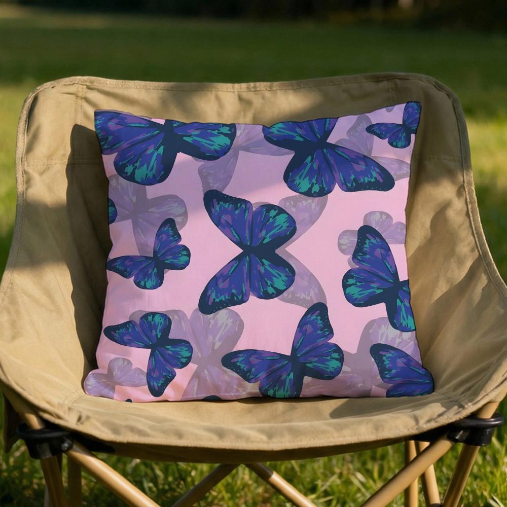 Graceful Butterfly Cushion Cover Soft Reversible  Durable Pillow Cover  MultiScene Use for Home  Car Daily Comfort