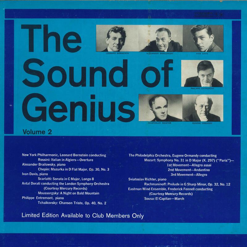 

LP Record VARIOUS Sound Of Genius Volume 2 GB8 COLUMBIA MASTE US Classical Used