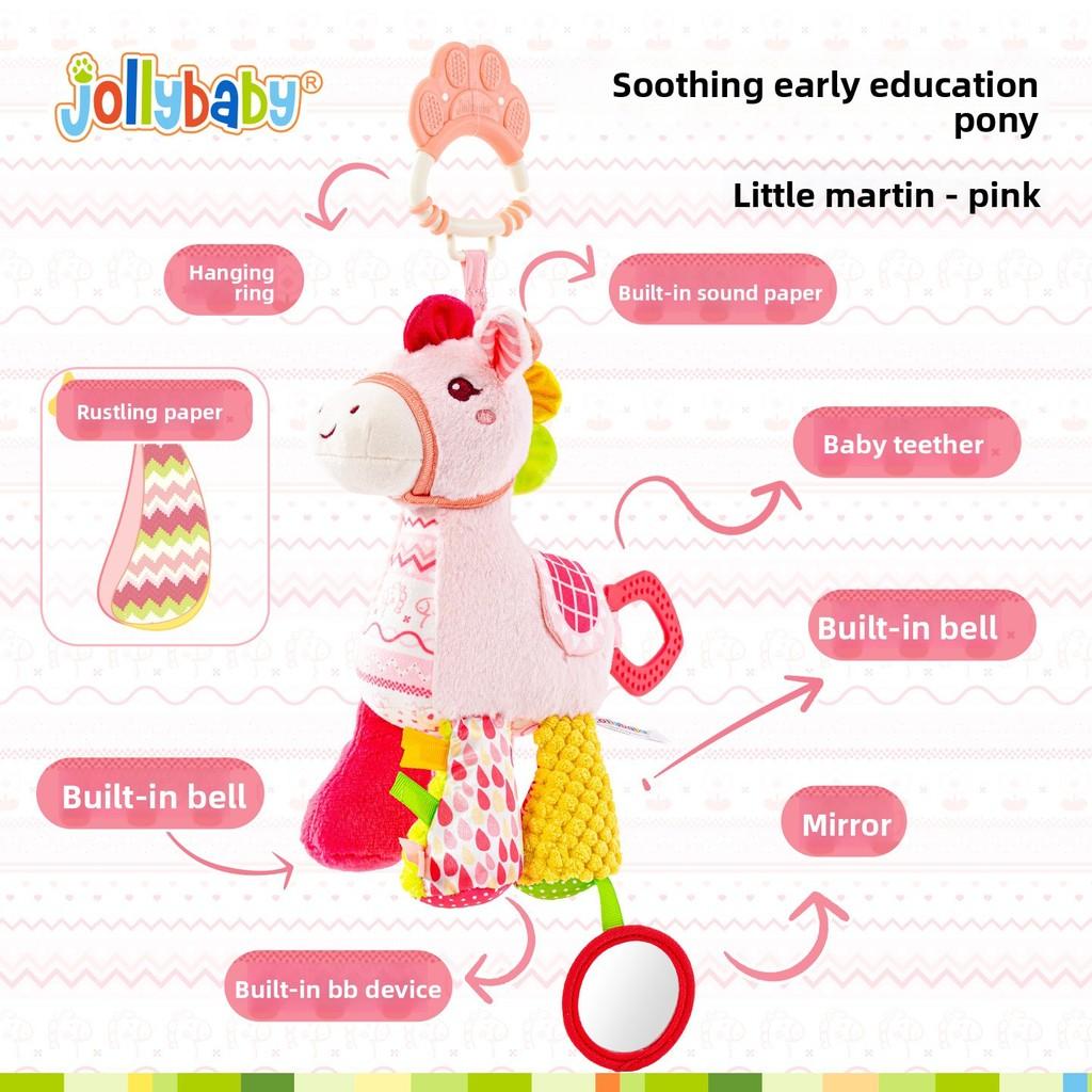 Horse Rainbow Pony Baby Rattle Plush Toy With Melodies For Sleep And Sensory Development