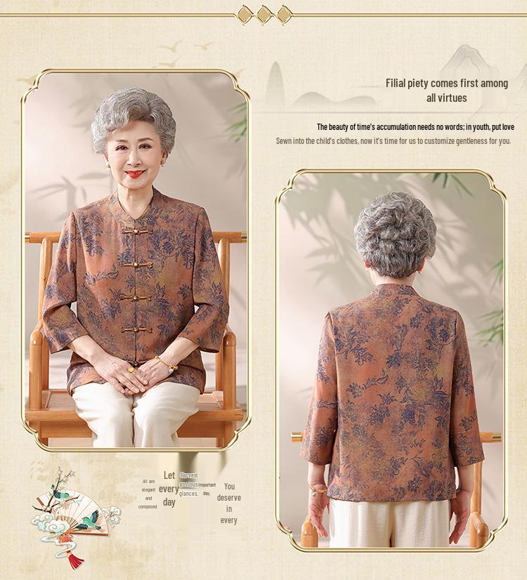 Chinese-Style Summer Tops for Women in Their 70s and 80s