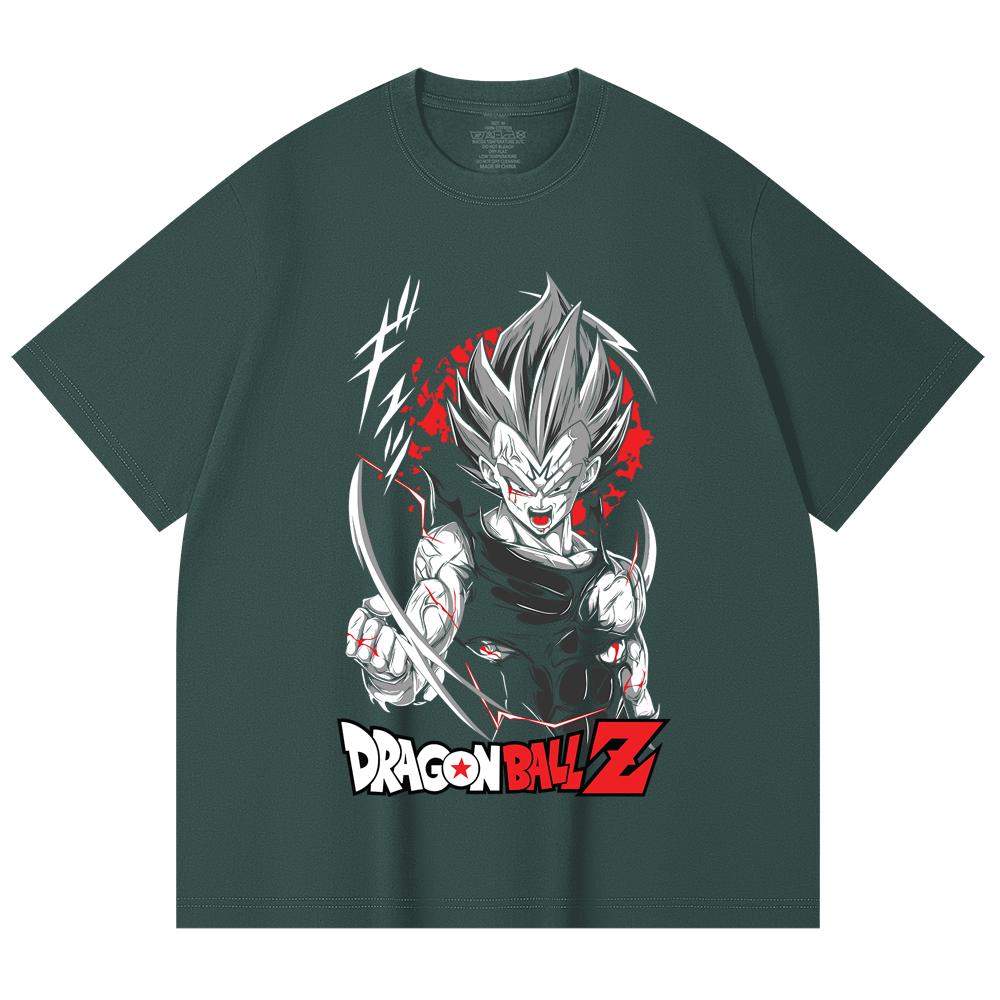 230 Gsm 100% Cotton Dragon Ball V60 Majin Vegeta Print Unisex Heavy Cotton T Shirt