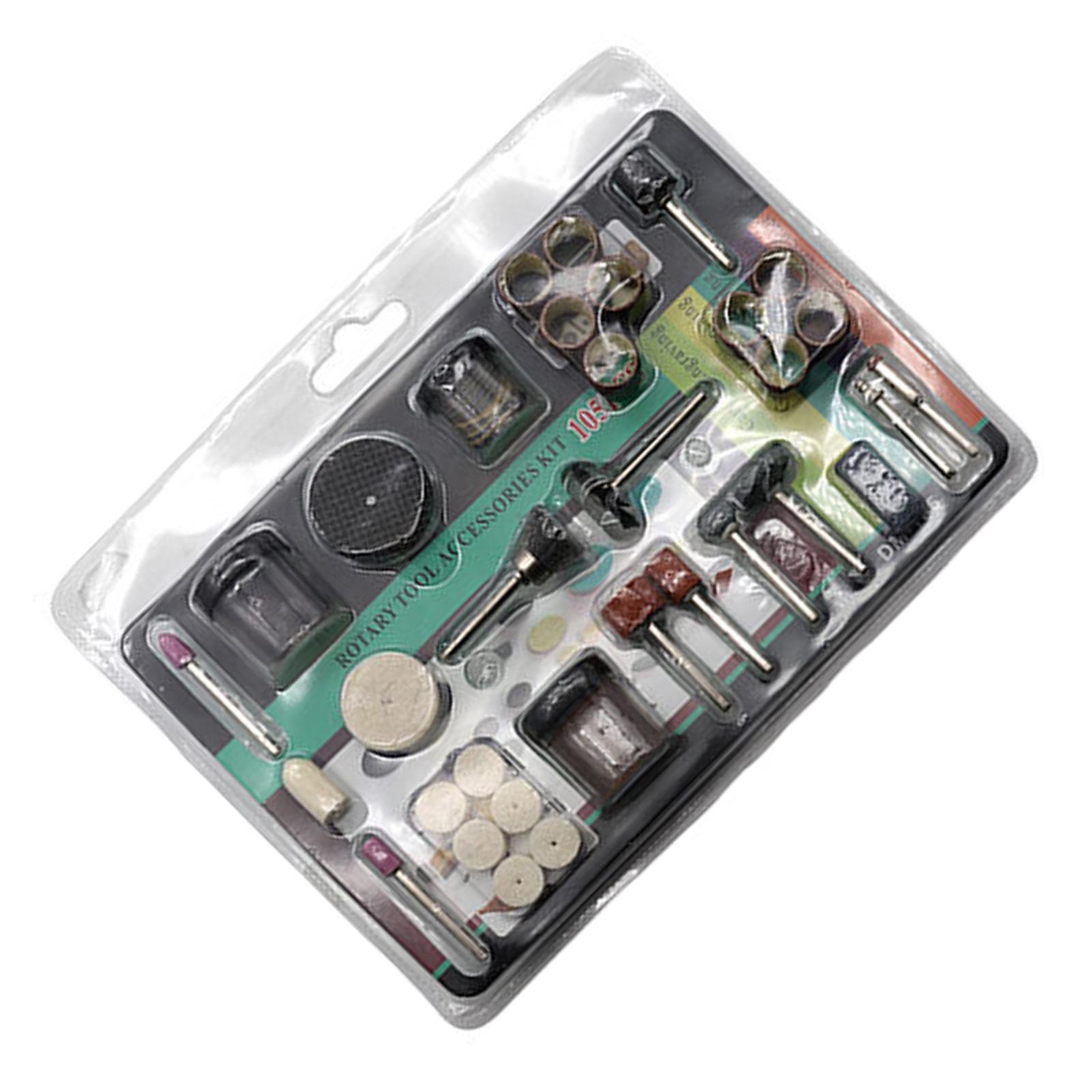 

Наборы принадлежностей для вращающихся инструментов Режущие насадки, полировальный круг и паста, шлифовальный диск и барабан, инструменты для резьбы и заточки зелёный