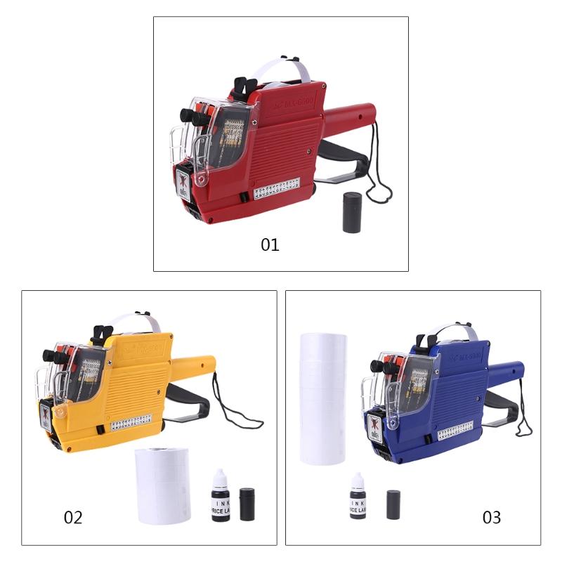 Price Gun Price Numerical Tag Gun Handheld Pricing Labeller MX-6600 Plastic Label Maker for Retail Shop Grocery Store