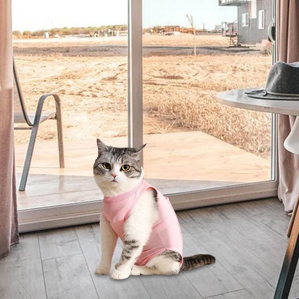 Cat Recovery Suit for After Spay Pet Physiological Clothes Skin Breathable Pajama Outfits