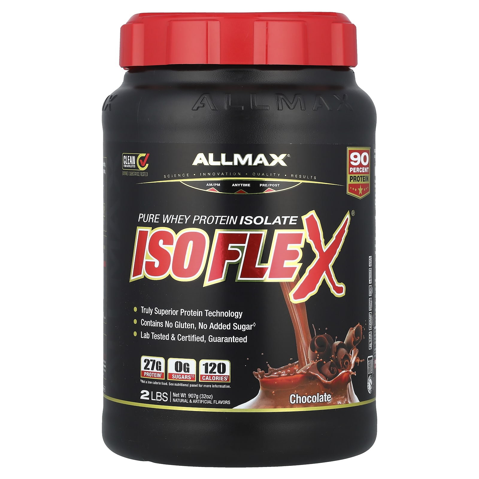 

ALLMAX, ISOFLEX®, pure whey protein isolate, chocolate, 2 lbs (907 g)