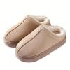 Couple Thick Sole Slippers, Memory Foam Insole, Warm Fabric Lining, Stitched Upper Design, Non-slip EVA Sole, Easy To Put On And Take Off Home Shoes