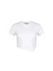 GENERALIDEA Asymmetrical Silket Crop Top [White] / Wbd1L01511