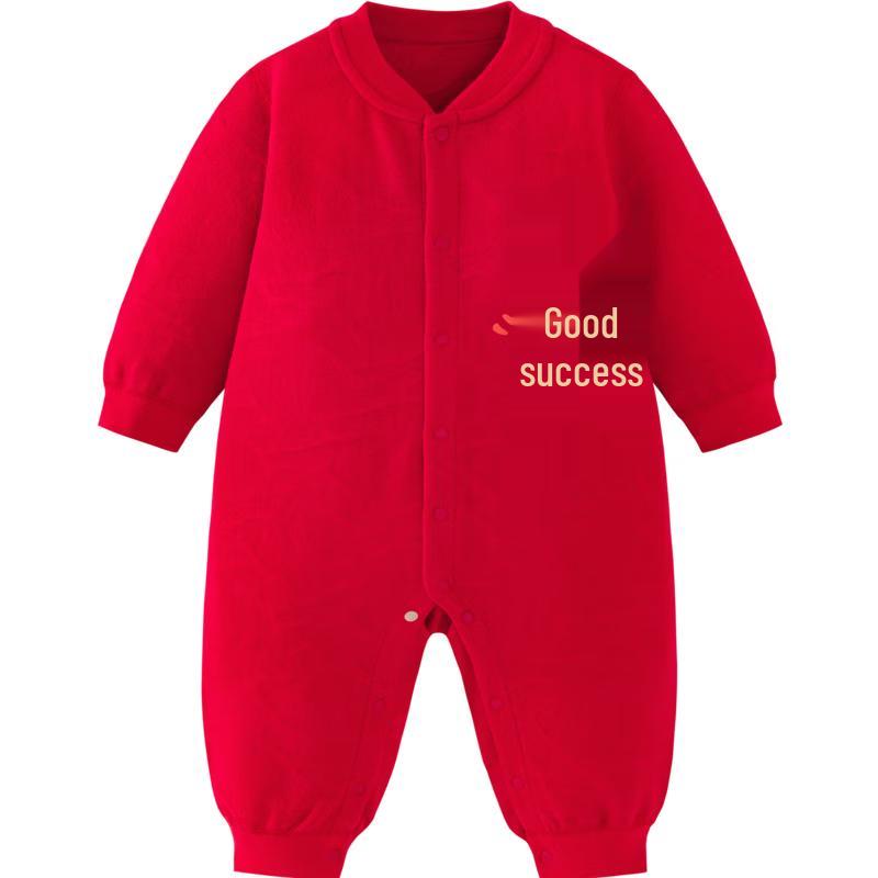 Baby Quilted Warm Red Romper