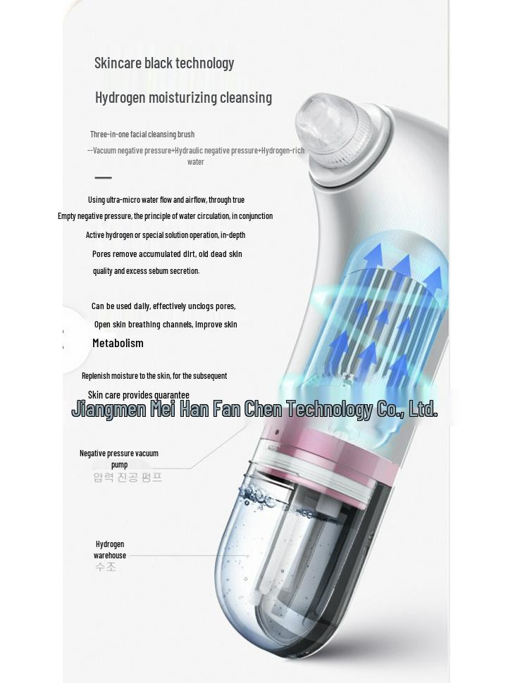 Cross-border Blackhead Remover: Exclusive Bubble Pore Cleaner & Suction Tool with Replacement Head.