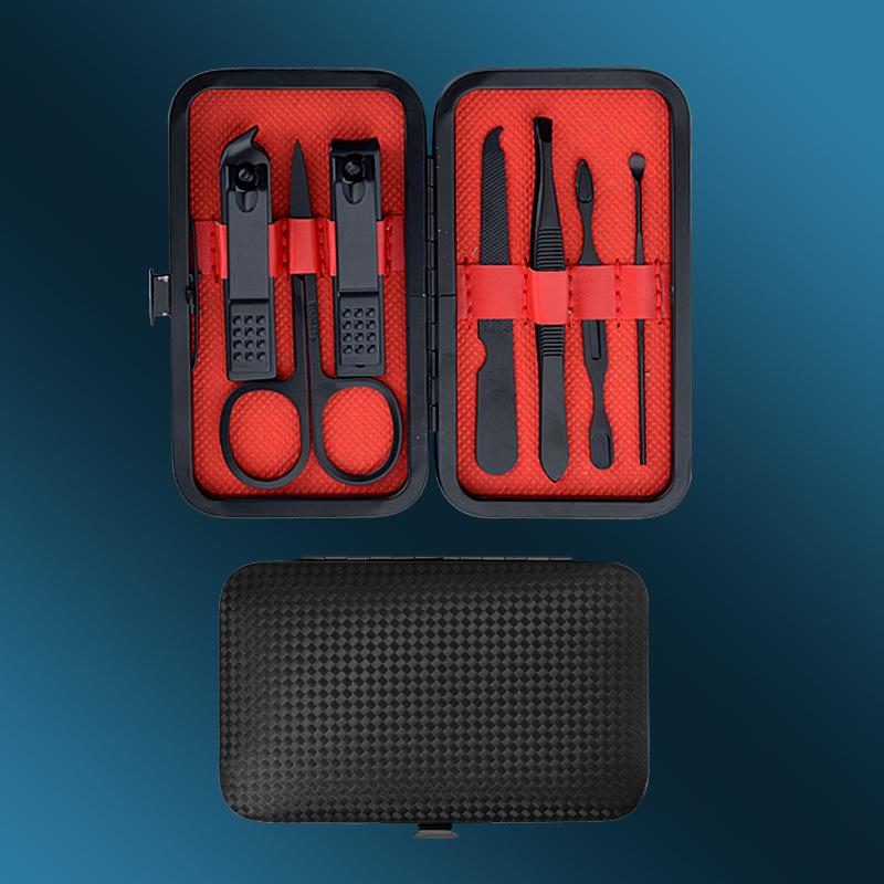 

18-Piece Stainless Steel Black Nail Clippers and Scissors Manicure Pedicure Set