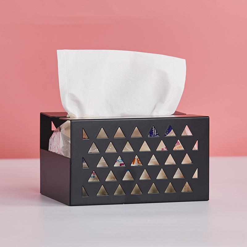 Kitchen Tissue Boxes Home Iron Multifunctional Office Crafts Seat Type Toilet Paper Storage Case Bedroom Metal Tissue Dispenser