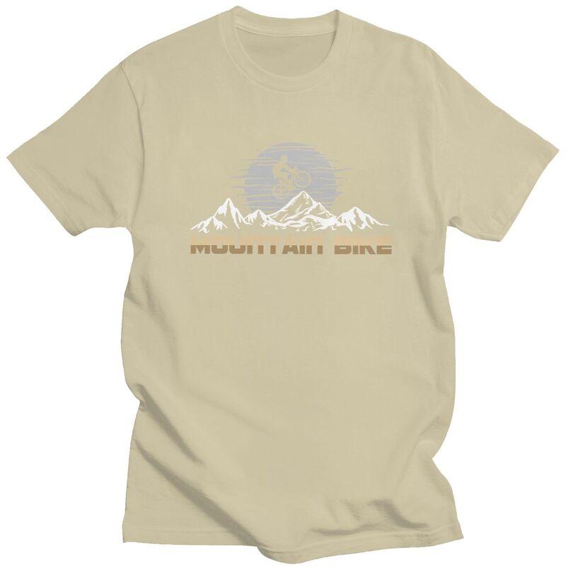 Custom Mountain Bike Tshirts for Men Short Sleeves Leisure T Shirt MTB Bicycle Cyclist Tshirts Loose Fit 100 Cotton Tees