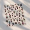 1 PCS 5D Glitter Light Pink Begonia Flower Nail Art Sticker Exquisite Design High Quality Decorative Decal Nail Sticker