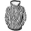 Men's Fashion Leopard Zebra 3D Print Graphic Hoodie Streetwear Long Sleeve Sweatshirt Casual Pullover for Autumn