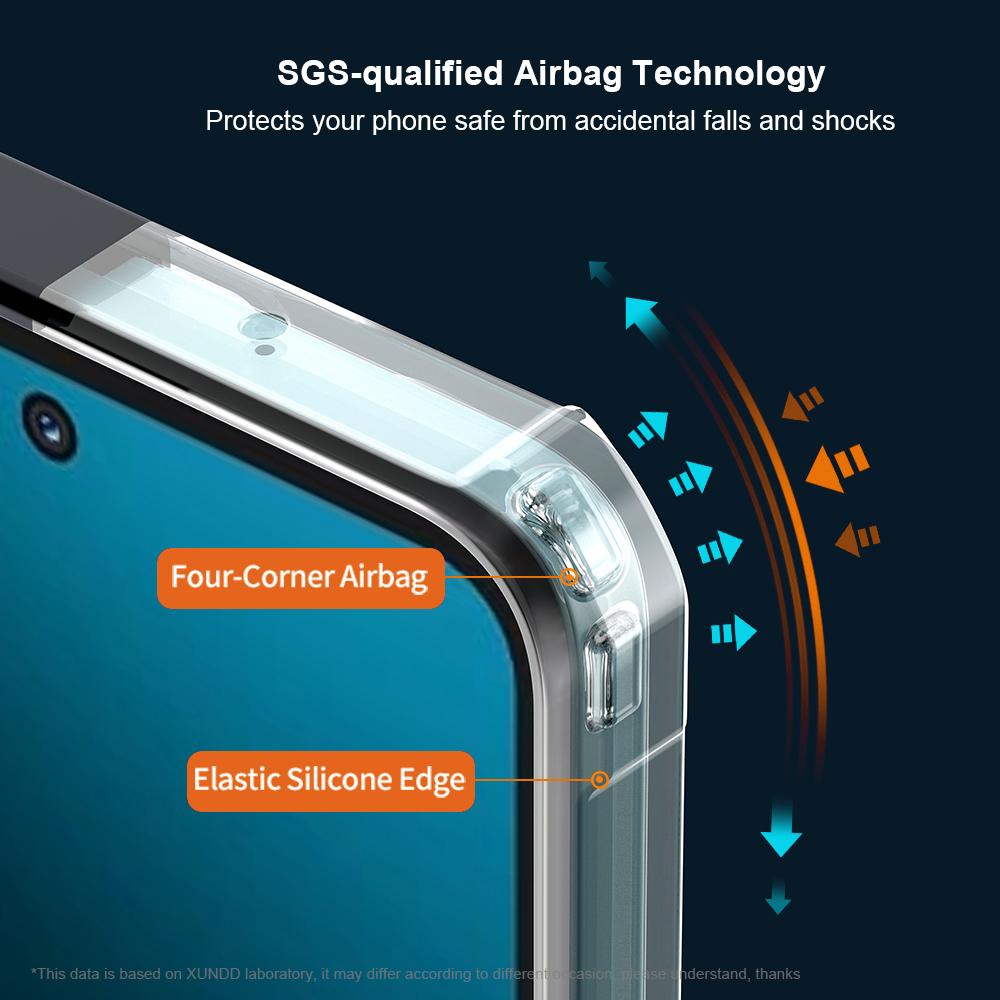 XUNDD Für Infinix Hot 11 Play Hülle Sturzsicher TPU+Acryl Transparentes Rückseiten-Handycover