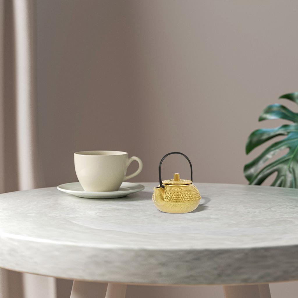 Kettle Cast Iron Teapot Set Small Loose Leaves Decorate Black Teakettle Adornment