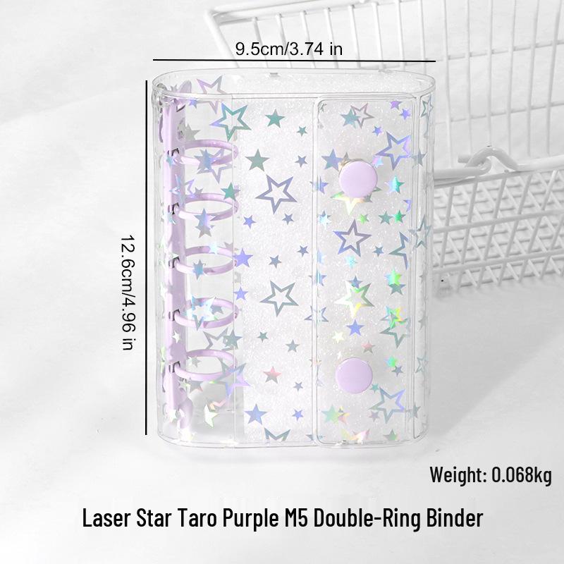 M5 Transparent PVC Binder Cover for A6/A7 Photocards & Stickers